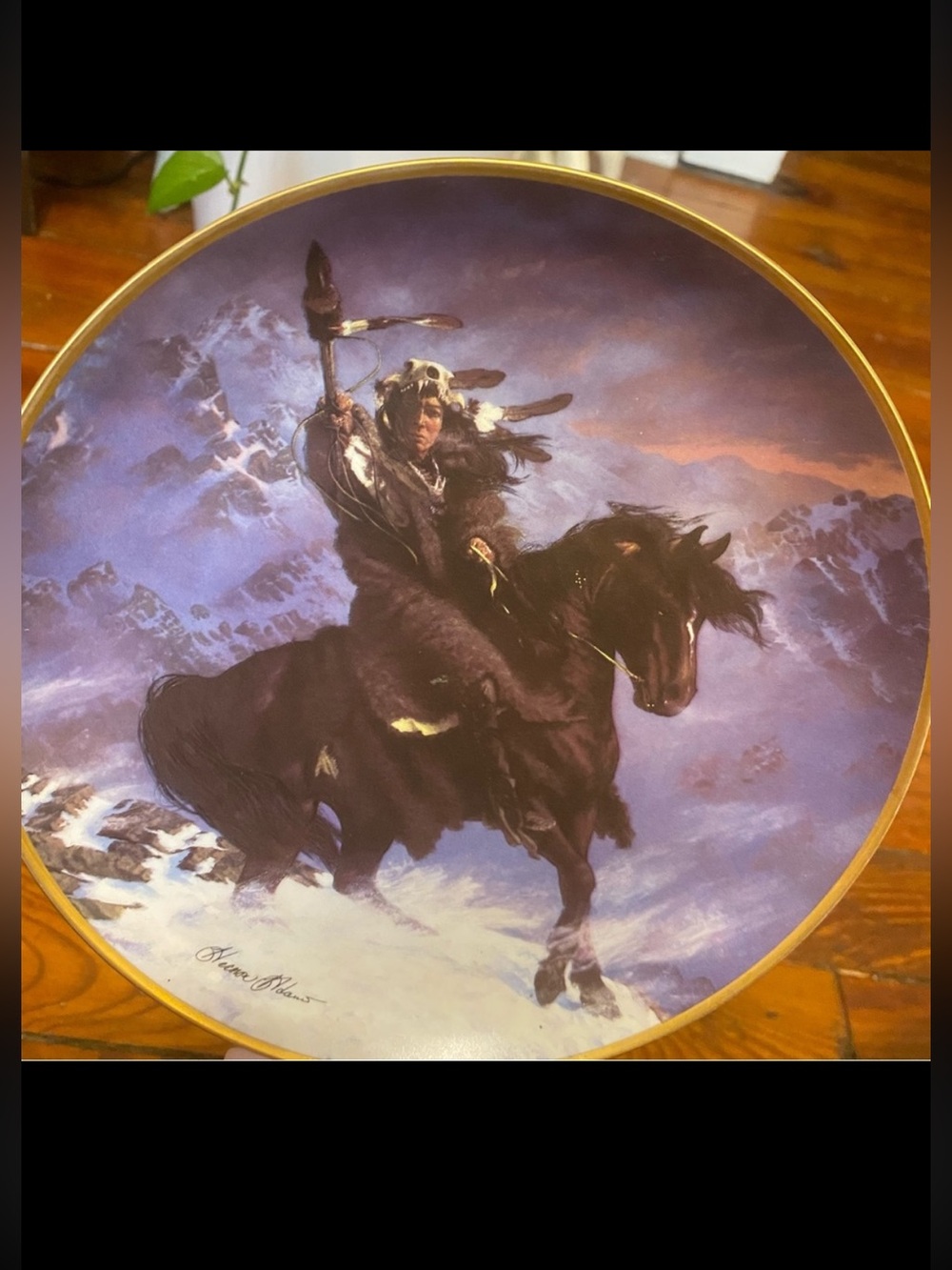 Franklin Mint Heirloom Spirit of The West Wind Decorative Plate Limited Edition